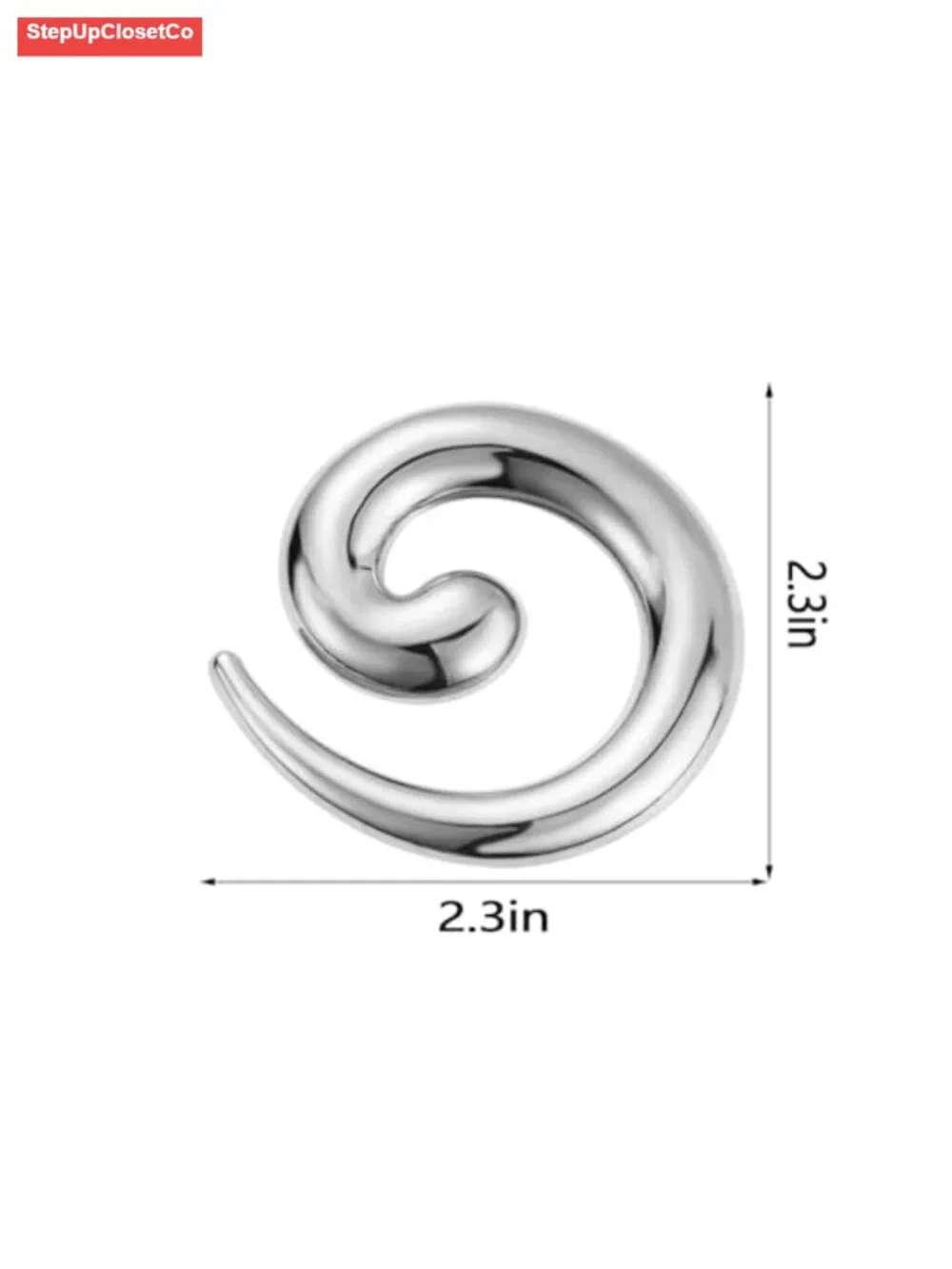 Spiral Brooch Women Gold Silver Greek Goddess Statement Pin
